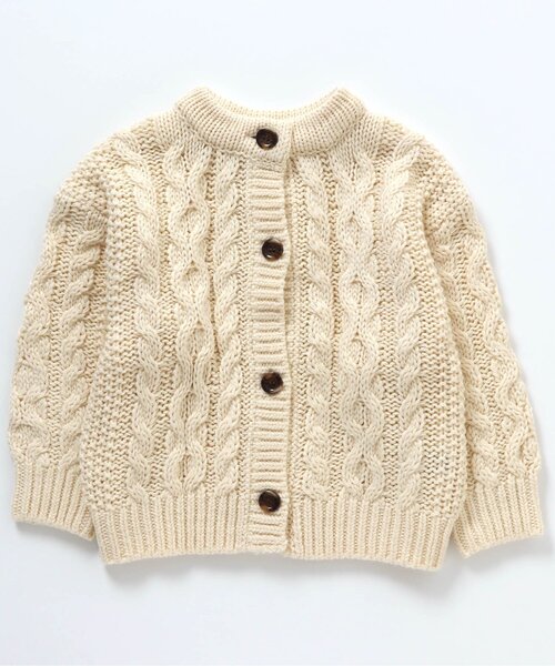 apres les cours（アプレレクール）の「【前後2WAY / 洗濯機でお洗濯OK】ざっくりニットカーディガン（カーディガン/ボレロ・キッズ・アイボリー/オレンジ/ミント・90/140/120/100）」の18枚目の写真