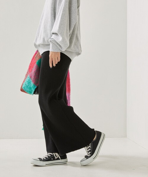 FREAK'S STORE（フリークスストア）の「杢リブニットスカート（スカート・レディース・チャコールグレー/ブラック/レッド/グリーン・ﾌﾘ-）」の18枚目の写真