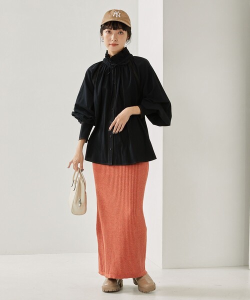 FREAK'S STORE（フリークスストア）の「杢リブニットスカート（スカート・レディース・チャコールグレー/ブラック/レッド/グリーン・ﾌﾘ-）」の21枚目の写真