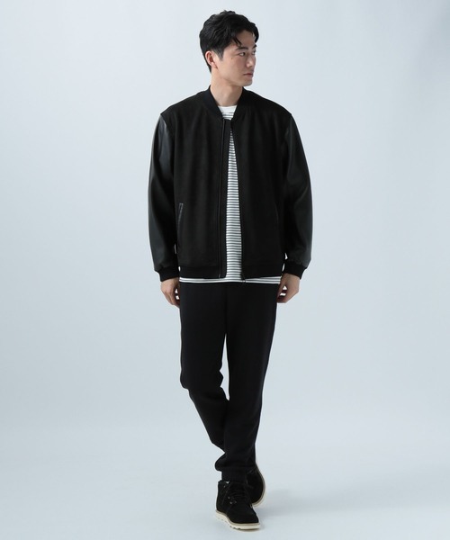 BAYFLOW(ベイフロー)の「フェイクスエードブルゾン(ブルゾン・メンズ・ブラック/ベージュ/グリーン/カーキ・SMALL/MEDIUM/LARGE)」の7枚目の写真