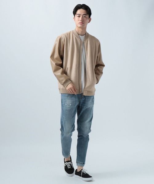BAYFLOW(ベイフロー)の「フェイクスエードブルゾン(ブルゾン・メンズ・ブラック/ベージュ/グリーン/カーキ・SMALL/MEDIUM/LARGE)」の15枚目の写真