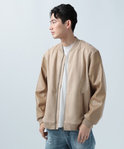 BAYFLOW(ベイフロー)の「フェイクスエードブルゾン(ブルゾン・メンズ・ブラック/ベージュ/グリーン/カーキ・SMALL/MEDIUM/LARGE)」の21枚目の写真
