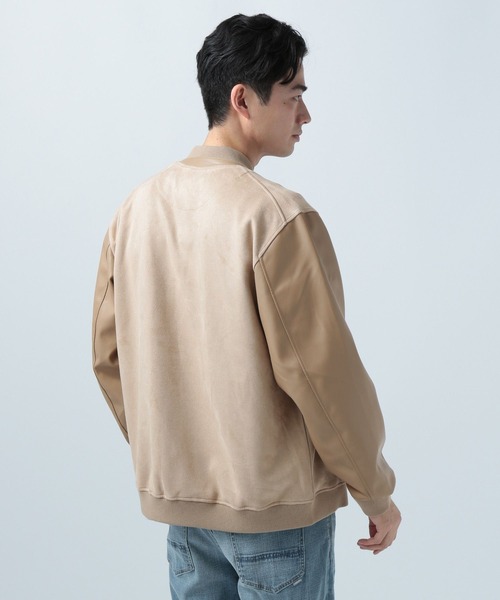BAYFLOW(ベイフロー)の「フェイクスエードブルゾン(ブルゾン・メンズ・ブラック/ベージュ/グリーン/カーキ・SMALL/MEDIUM/LARGE)」の18枚目の写真