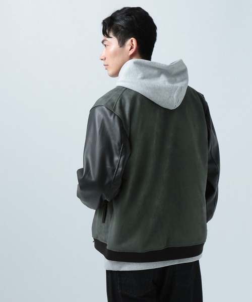 BAYFLOW(ベイフロー)の「フェイクスエードブルゾン(ブルゾン・メンズ・ブラック/ベージュ/グリーン/カーキ・SMALL/MEDIUM/LARGE)」の8枚目の写真
