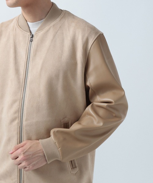 BAYFLOW(ベイフロー)の「フェイクスエードブルゾン(ブルゾン・メンズ・ブラック/ベージュ/グリーン/カーキ・SMALL/MEDIUM/LARGE)」の19枚目の写真