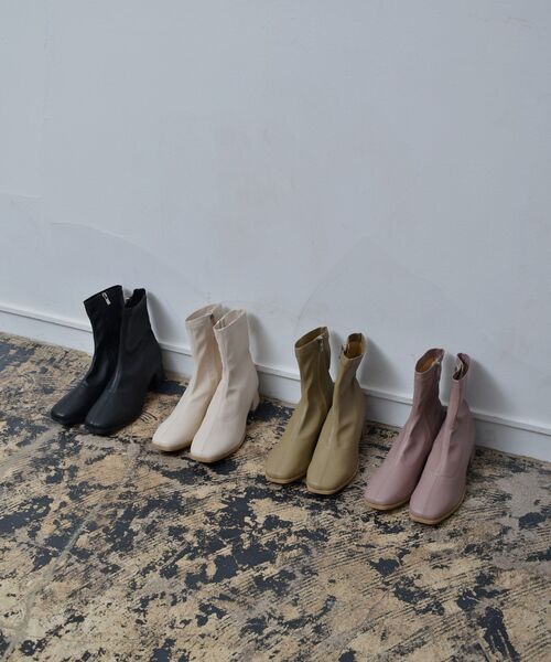 RETRO GIRL（レトロガール）の「ストレッチショートブーツ（ブーツ・レディース・ナチュラル/ブラック/スモークピンク/ライトブラウン・MEDIUM/LARGE）」の10枚目の写真