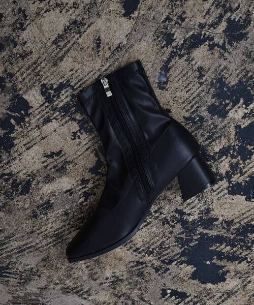 RETRO GIRL（レトロガール）の「ストレッチショートブーツ（ブーツ・レディース・ナチュラル/ブラック/スモークピンク/ライトブラウン・MEDIUM/LARGE）」の5枚目の写真