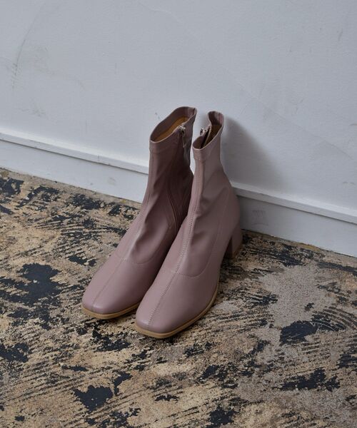 RETRO GIRL（レトロガール）の「ストレッチショートブーツ（ブーツ・レディース・ナチュラル/ブラック/スモークピンク/ライトブラウン・MEDIUM/LARGE）」の17枚目の写真