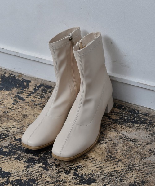 RETRO GIRL（レトロガール）の「ストレッチショートブーツ（ブーツ・レディース・ナチュラル/ブラック/スモークピンク/ライトブラウン・MEDIUM/LARGE）」の14枚目の写真