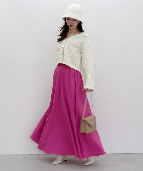 ROYAL PARTY(ロイヤルパーティー)の「【丈が選べる】ベルト付ワイドスカート(スカート・レディース・ベージュ/ピンク/ブラック・FREE/SHORT)」の22枚目の写真