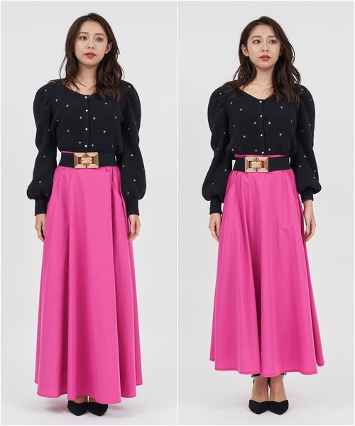 ROYAL PARTY(ロイヤルパーティー)の「【丈が選べる】ベルト付ワイドスカート(スカート・レディース・ベージュ/ピンク/ブラック・FREE/SHORT)」の18枚目の写真