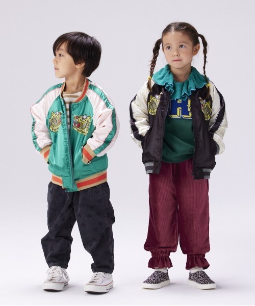 BIG FIELD（ビッグフィールド）の「キルトスカジャン（90～150cm）（スカジャン・キッズ・グリーン/ブラック・90/100/110/120/130/140/150）」の14枚目の写真