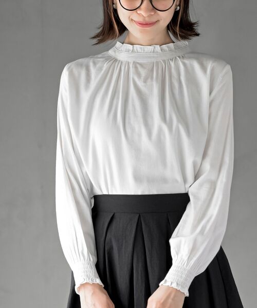 ネル起毛前後2WAYフリルブラウス（シャツ/ブラウス）｜rps（アール