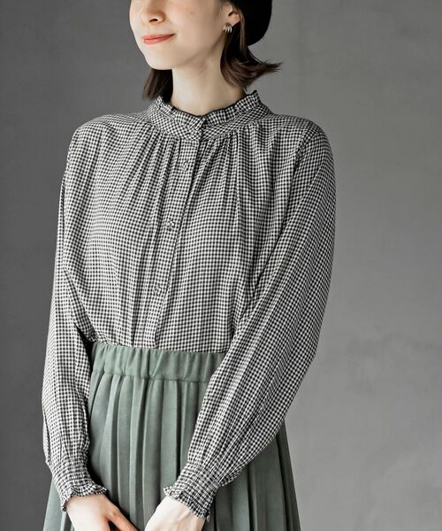 ネル起毛前後2WAYフリルブラウス（シャツ/ブラウス）｜rps（アール