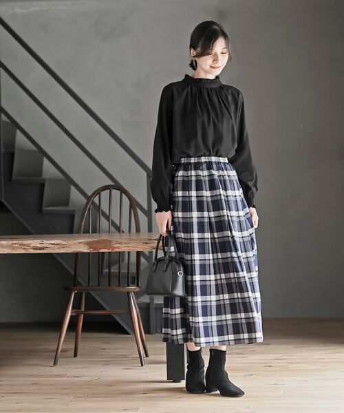 ネル起毛前後2WAYフリルブラウス（シャツ/ブラウス）｜rps（アール