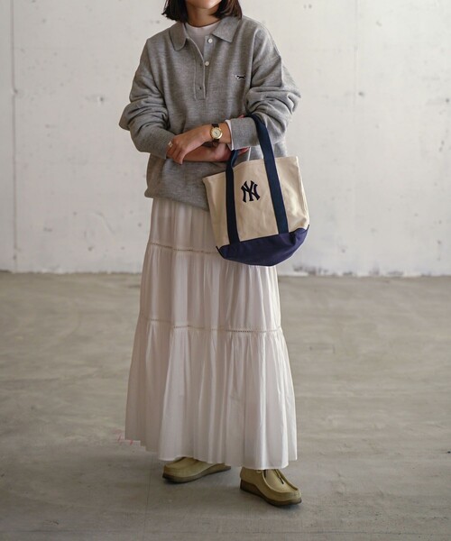 FREAK'S STORE(フリークスストア)の「TOWN CRAFT×FREAK'S STORE/タウンクラフト 別注 ポロニット(ニット/セーター・レディース・ブラック/グレー/オフホワイト/グリーン/ネイビー・フリ-)」の8枚目の写真