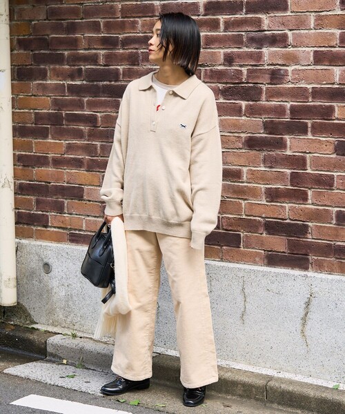 FREAK'S STORE(フリークスストア)の「TOWN CRAFT×FREAK'S STORE/タウンクラフト 別注 ポロニット(ニット/セーター・レディース・ブラック/グレー/オフホワイト/グリーン/ネイビー・フリ-)」の11枚目の写真