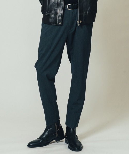CRIMIE（クライミー）の「SMART STRAIGHT ANKLE SUIT SLACKS / スマート ストレート アンクル スーツ スラックス パンツ（スラックス・メンズ・ブラック/チャコールグレー・S/XL/XXL/M/L）」の4枚目の写真