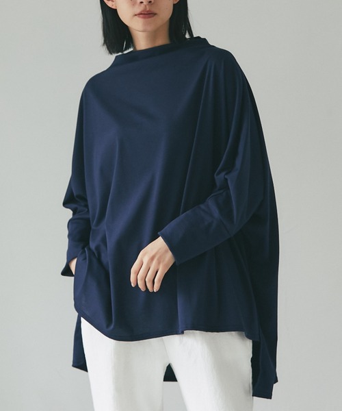 each（イーチ）の「ドルマンスリーブカットソー（Tシャツ/カットソー・レディース・ブラック/ネイビー/チャコールグレー・FREE）」の3枚目の写真