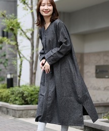 Shanti Shanti メランジ起毛ツイルワンピース【WEB限定】