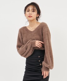 シャギーニットトップス