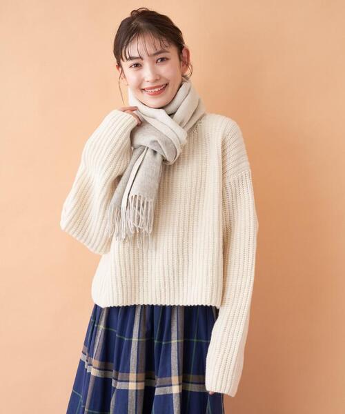 en recre（アンレクレ）の「カラーマフラー（マフラー・レディース・オフホワイト/LT.PINK/レモンイエロー/グレー/ブラック・FREE）」の22枚目の写真