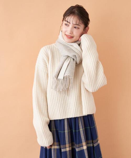 en recre（アンレクレ）の「カラーマフラー（マフラー・レディース・オフホワイト/LT.PINK/レモンイエロー/グレー/ブラック・FREE）」の21枚目の写真