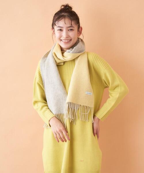 en recre（アンレクレ）の「カラーマフラー（マフラー・レディース・オフホワイト/LT.PINK/レモンイエロー/グレー/ブラック・FREE）」の20枚目の写真