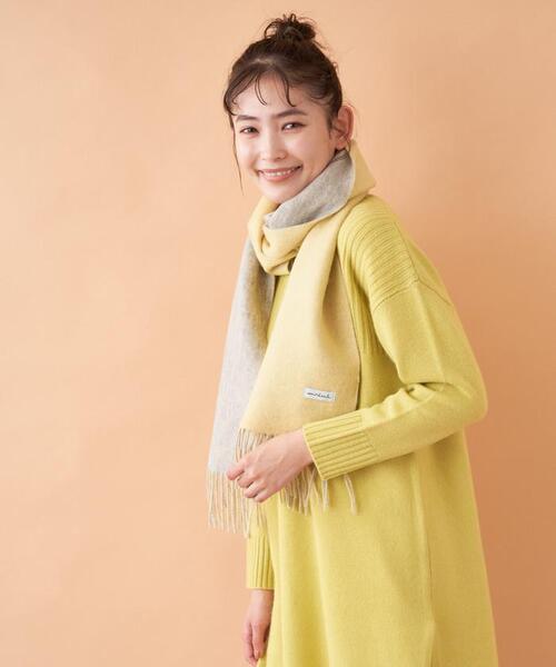 en recre（アンレクレ）の「カラーマフラー（マフラー・レディース・オフホワイト/LT.PINK/レモンイエロー/グレー/ブラック・FREE）」の19枚目の写真