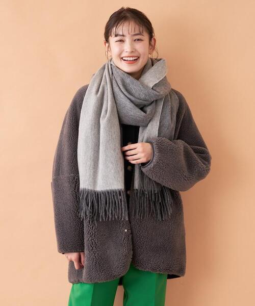 en recre（アンレクレ）の「カラーマフラー（マフラー・レディース・オフホワイト/LT.PINK/レモンイエロー/グレー/ブラック・FREE）」の12枚目の写真