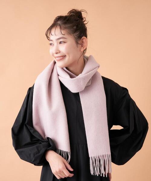 en recre（アンレクレ）の「カラーマフラー（マフラー・レディース・オフホワイト/LT.PINK/レモンイエロー/グレー/ブラック・FREE）」の10枚目の写真