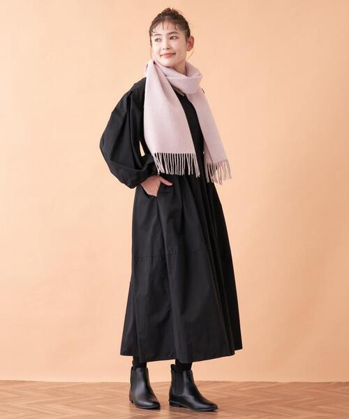 en recre（アンレクレ）の「カラーマフラー（マフラー・レディース・オフホワイト/LT.PINK/レモンイエロー/グレー/ブラック・FREE）」の9枚目の写真