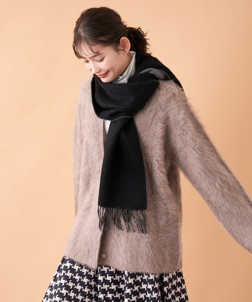 en recre（アンレクレ）の「カラーマフラー（マフラー・レディース・オフホワイト/LT.PINK/レモンイエロー/グレー/ブラック・FREE）」の3枚目の写真