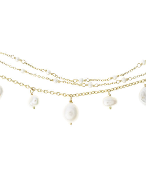 Chang Mee（チャンミー）の「Marlene K18 パールアンクレット（アンクレット・レディース・ホワイト・-）」の4枚目の写真