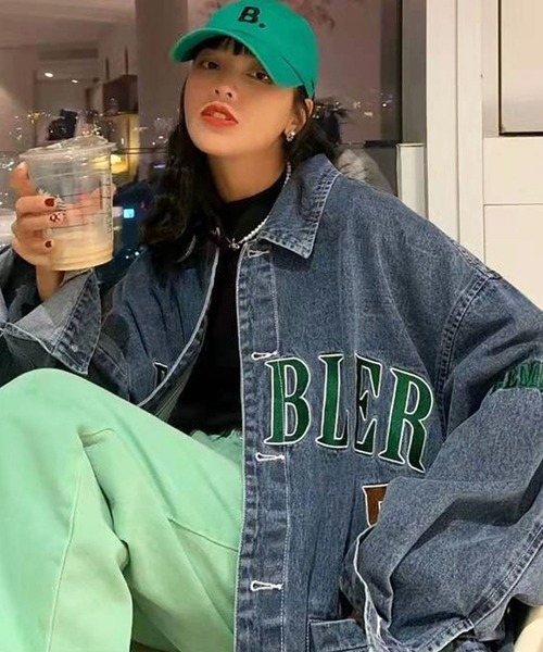 EPICKS(エピックス)の「刺繍デニムジャケット/Gジャン(デニムジャケット・レディース・ブルー・S/M/L)」の3枚目の写真