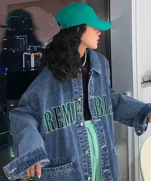 EPICKS(エピックス)の「刺繍デニムジャケット/Gジャン(デニムジャケット・レディース・ブルー・S/M/L)」の6枚目の写真