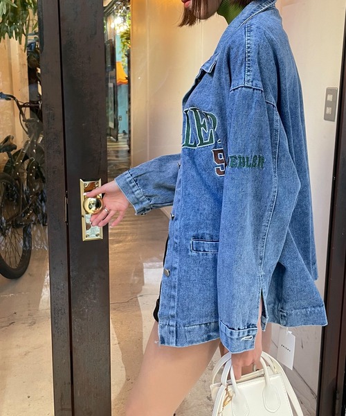 EPICKS(エピックス)の「刺繍デニムジャケット/Gジャン(デニムジャケット・レディース・ブルー・S/M/L)」の9枚目の写真