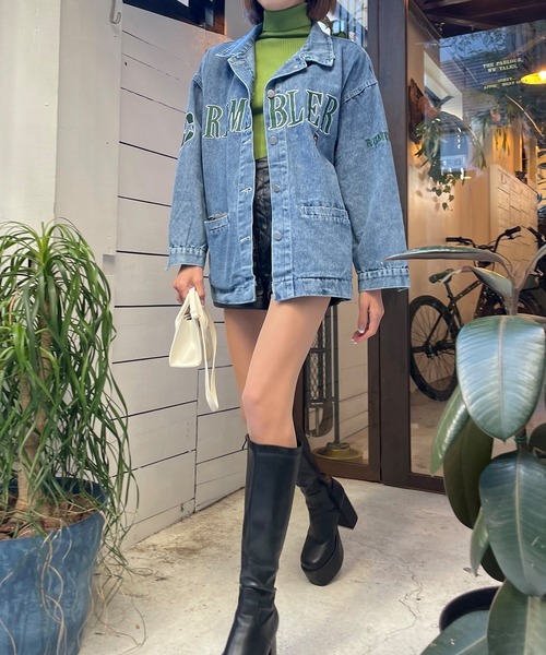 EPICKS(エピックス)の「刺繍デニムジャケット/Gジャン(デニムジャケット・レディース・ブルー・S/M/L)」の12枚目の写真