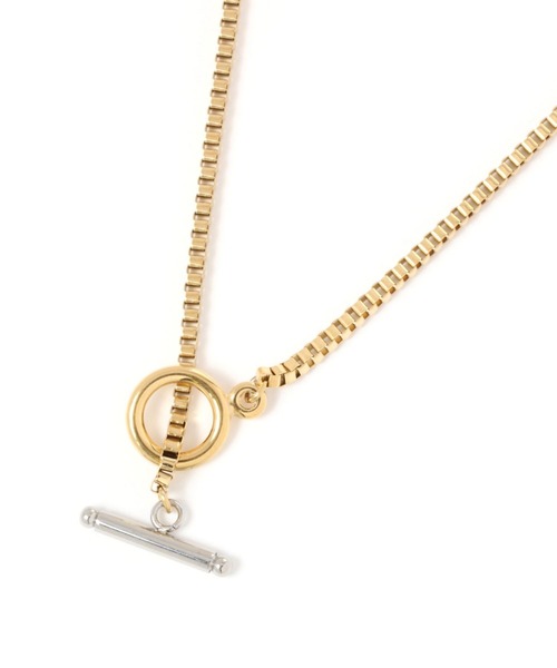 niko and...（ニコアンド）の「ベネチアンステンレスネックレス（ネックレス・メンズ・グレー/イエロー・FREE）」の2枚目の写真