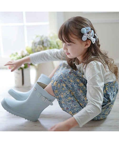 Catherine Cottage（キャサリンコテージ）の「ベーシックレインブーツ（レインシューズ・キッズ・ネイビー/サックスブルー/ブラック・18/19/20/21/22/23）」の9枚目の写真