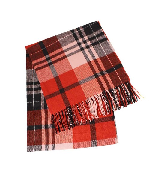 14+（イチヨンプラス）の「ウォッシャブルチェックストール（ストール/ショール・レディース・レッド/グレー/ブルー/オレンジ/イエロー・FREE）」の5枚目の写真