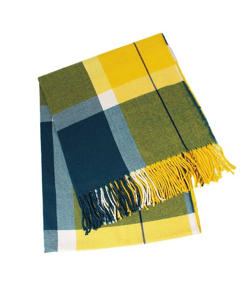 14+（イチヨンプラス）の「ウォッシャブルチェックストール（ストール/ショール・レディース・レッド/グレー/ブルー/オレンジ/イエロー・FREE）」の4枚目の写真