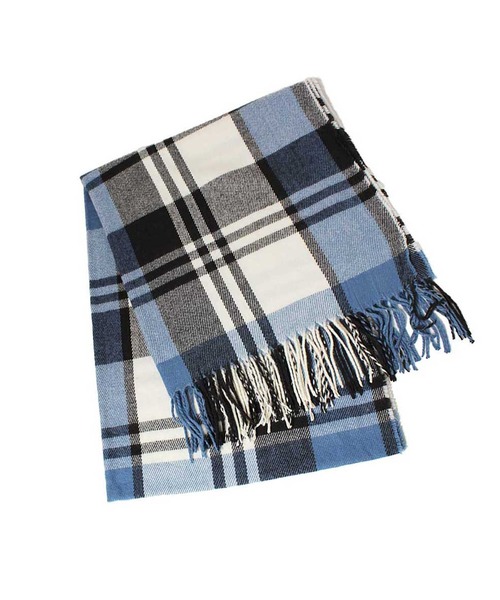 14+（イチヨンプラス）の「ウォッシャブルチェックストール（ストール/ショール・レディース・レッド/グレー/ブルー/オレンジ/イエロー・FREE）」の3枚目の写真