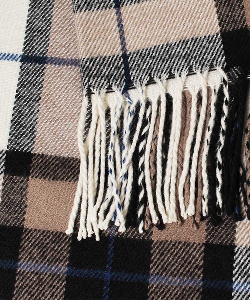 14+（イチヨンプラス）の「ウォッシャブルチェックストール（ストール/ショール・レディース・レッド/グレー/ブルー/オレンジ/イエロー・FREE）」の6枚目の写真