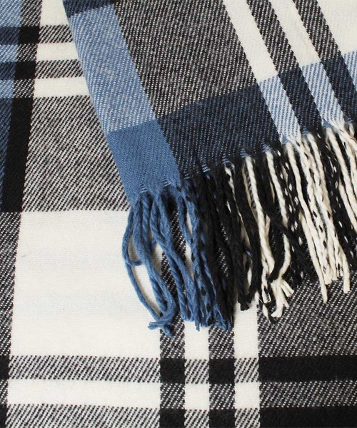 14+（イチヨンプラス）の「ウォッシャブルチェックストール（ストール/ショール・レディース・レッド/グレー/ブルー/オレンジ/イエロー・FREE）」の8枚目の写真