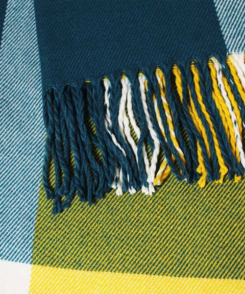 14+（イチヨンプラス）の「ウォッシャブルチェックストール（ストール/ショール・レディース・レッド/グレー/ブルー/オレンジ/イエロー・FREE）」の10枚目の写真