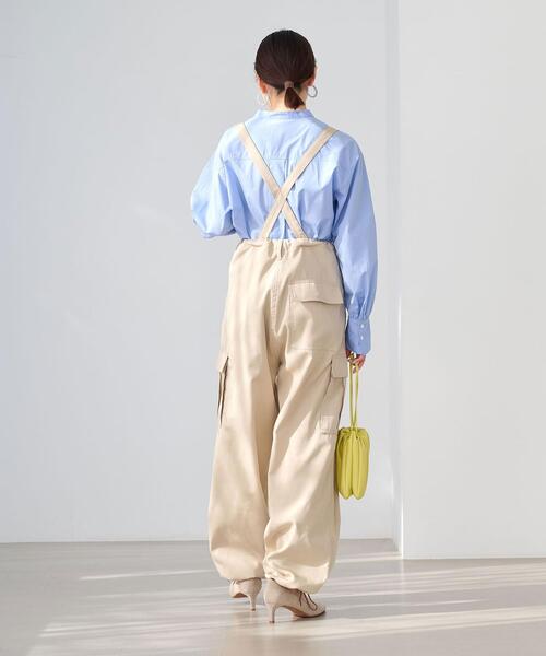 green label relaxing(グリーンレーベルリラクシング)の「<MFG> サロペット パンツ(その他パンツ・レディース・ライトピンク/ベージュ/ネイビー・FREE)」の5枚目の写真