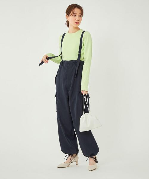 green label relaxing(グリーンレーベルリラクシング)の「<MFG> サロペット パンツ(その他パンツ・レディース・ライトピンク/ベージュ/ネイビー・FREE)」の6枚目の写真
