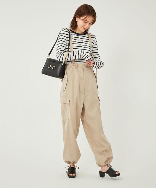 green label relaxing(グリーンレーベルリラクシング)の「<MFG> サロペット パンツ(その他パンツ・レディース・ライトピンク/ベージュ/ネイビー・FREE)」の14枚目の写真