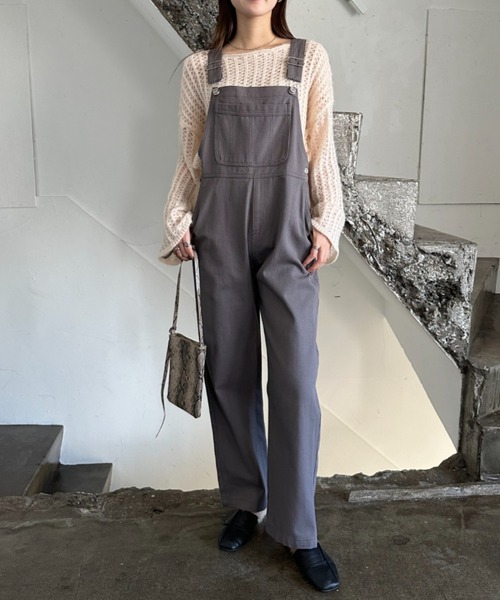 EPIMI E'PIMMY(エピミエピミー)の「カラーデニムオーバーサロペット(サロペット/オーバーオール・レディース・ブラック/オフホワイト/ネイビー/モカ/グリーン/ピンク・MEDIUM)」の16枚目の写真